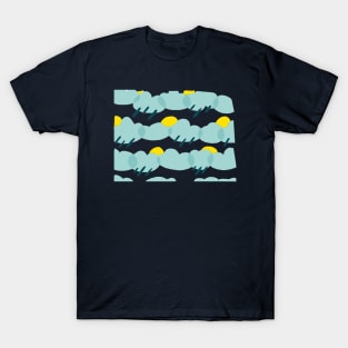 Clouds and Sun Pattern T-Shirt